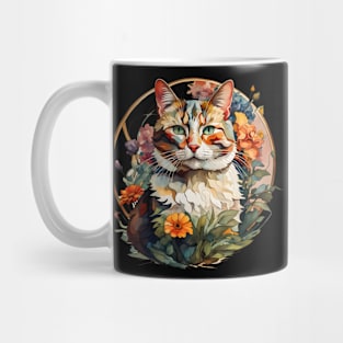 cat in art nouveau style Mug